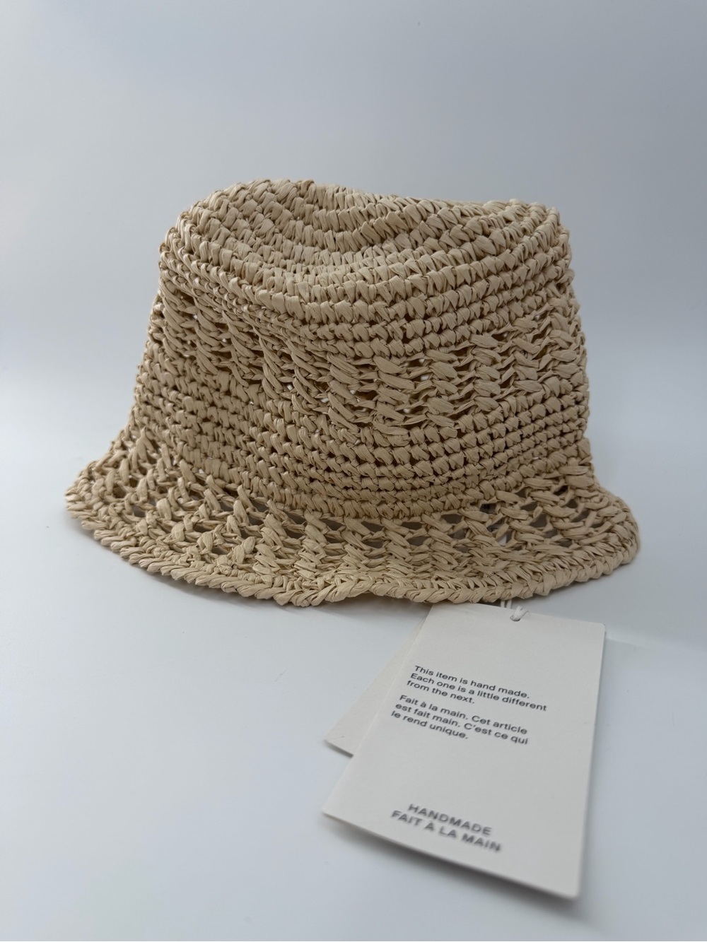 Cos Crocheted Straw Bucket Hat